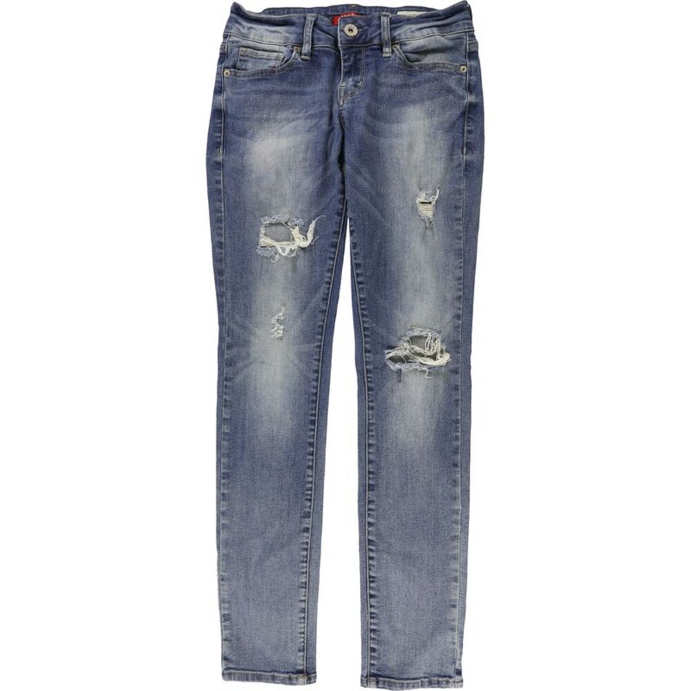 GUESS Womens Sarah Distressed Straight Leg Skinny Jeans, NWT